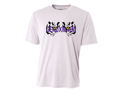 NolaCajun Geauxmaha Dri-fit T-Shirt Front View Louisiana Cajun Apparel New Orleans