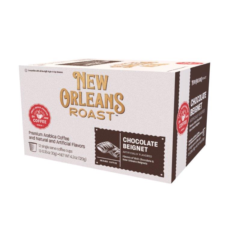 NolaCajun New Orleans Roast Single Serve Cups Chocolate Beignet Louisiana Coffee New Orleans