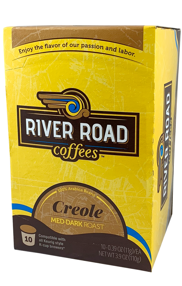 NolaCajun River Road Coffee K-Cup Creole Medium Dark Roast Louisiana Coffee