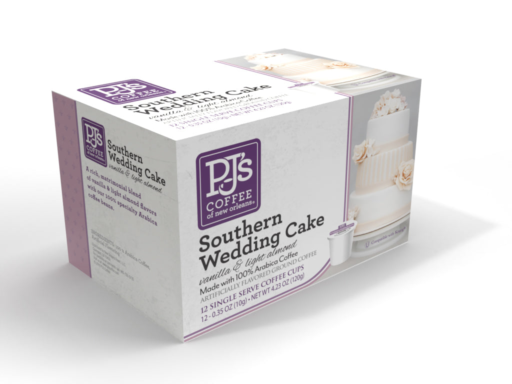 NolaCajun PJs Coffee of New Orleans Single Serve Cups Southern Wedding Cake Louisiana Coffee