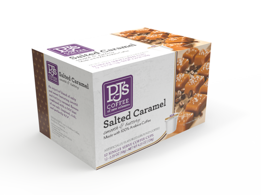 NolaCajun PJs Coffee of New Orleans Single Serve Cups Salted Caramel Louisiana Coffee New Orleans