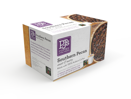 NolaCajun PJs Coffee of New Orleans Single Serve Cups Southern Pecan Louisiana Coffee New Orleans