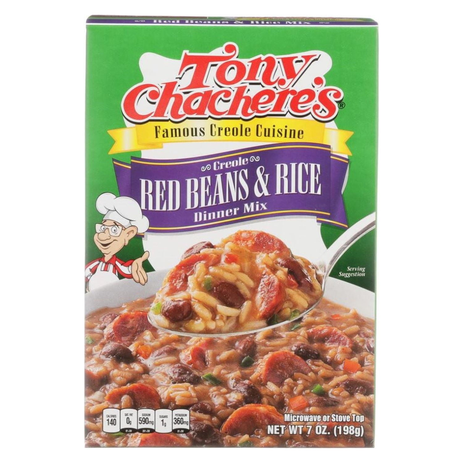 NolaCajun Tony Chachere's Red Beans and Rice Mix Louisiana Cajun Red Beans