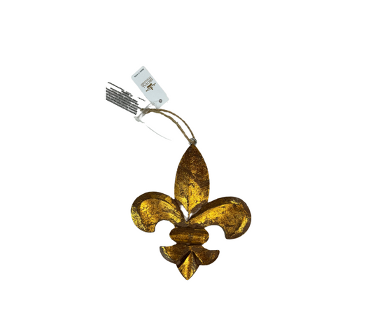 NolaCajun Carved Fleur De Lis Ornament Louisiana New Orleans Christmas Ornament