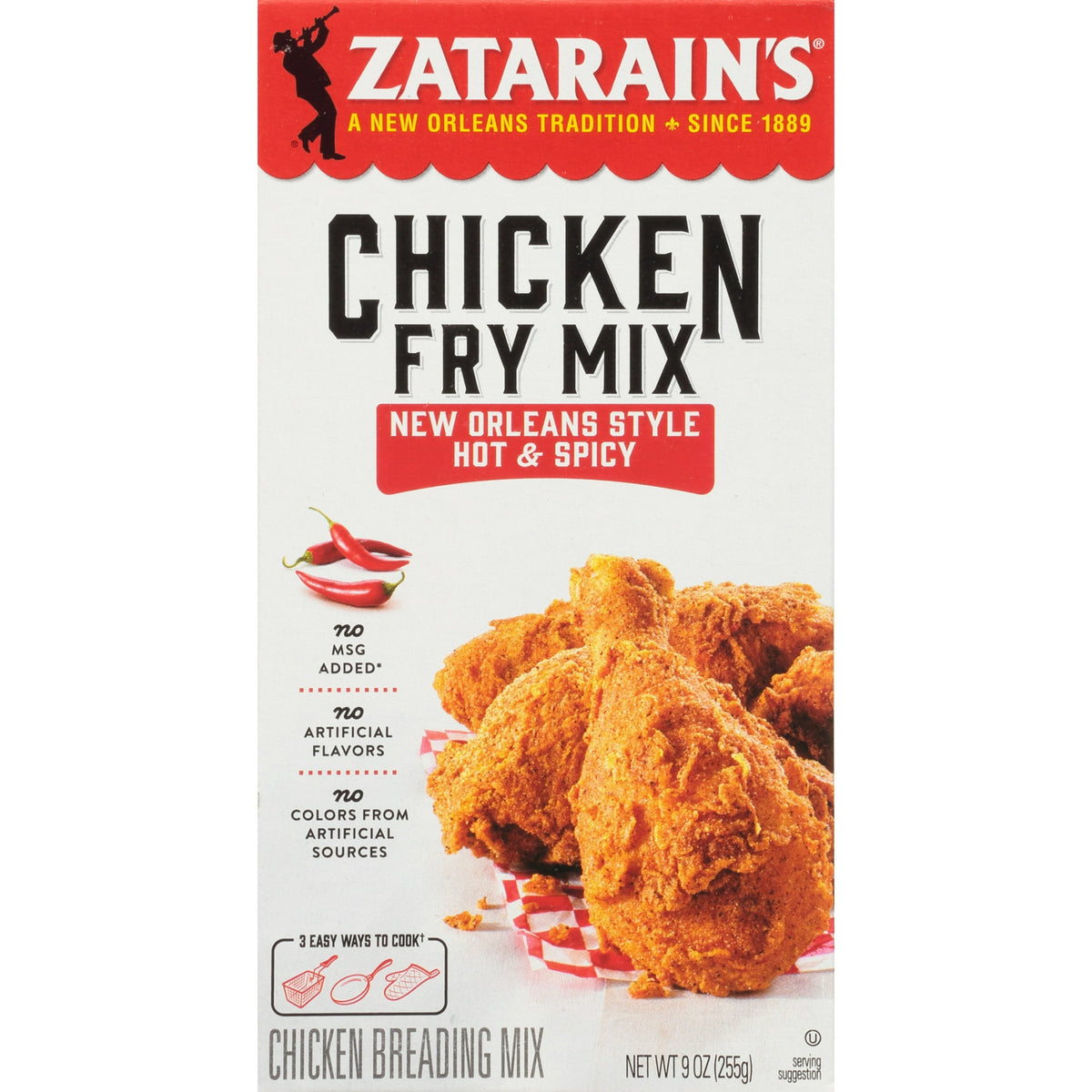 NolaCajun Zatarain's Chicken Fry Hot and Spicy Louisiana Cajun Hot Chicken Fry