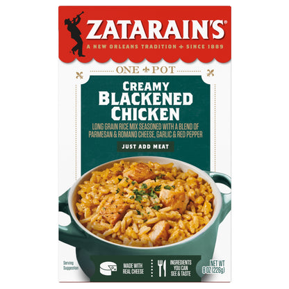 NolaCajun Zatarain's Creamy Blackened Chicken Mix Front Louisiana Cajun Blackened