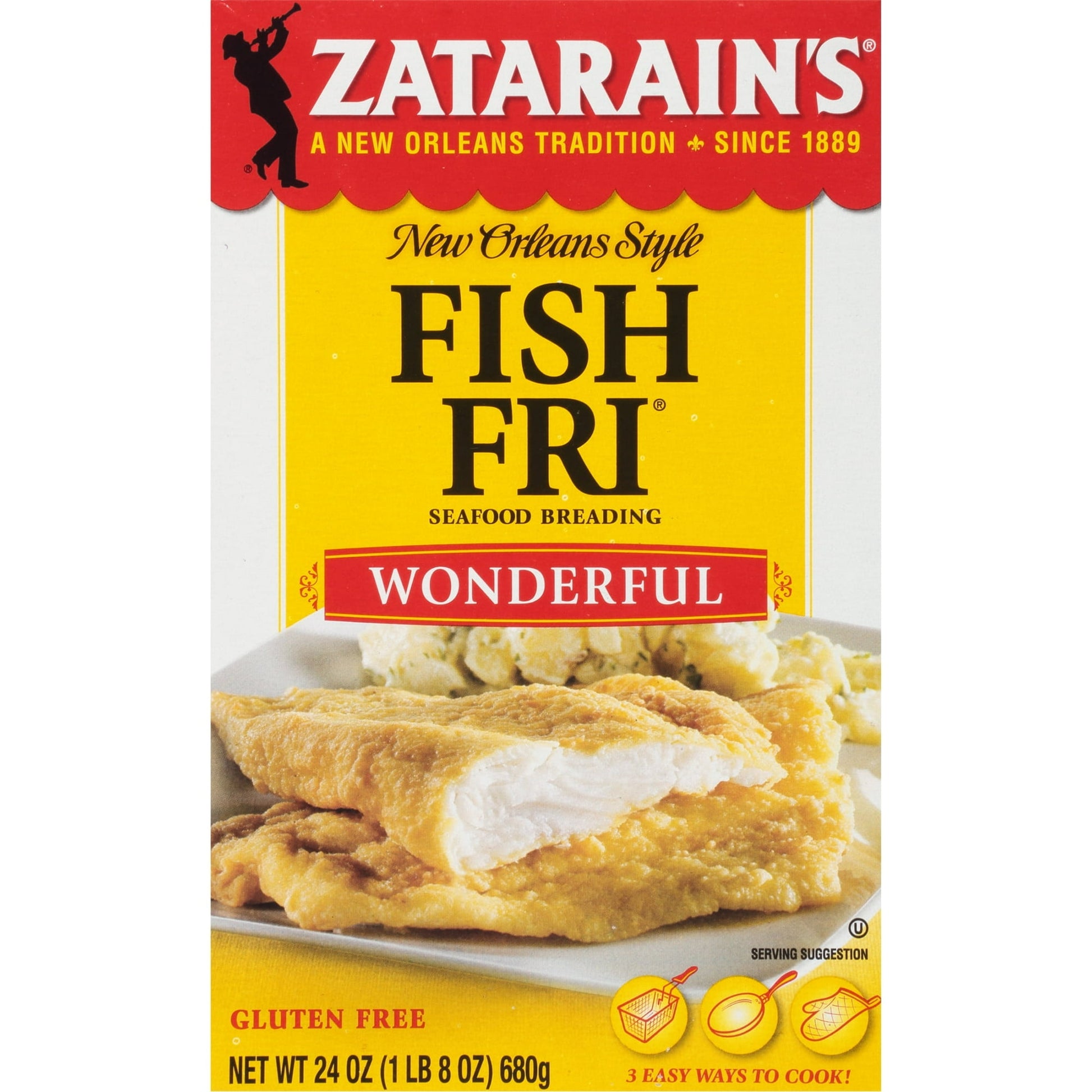 NolaCajun Zatarain's Fish Fry Wonderful 24oz Louisiana Cajun Fish Fry Value