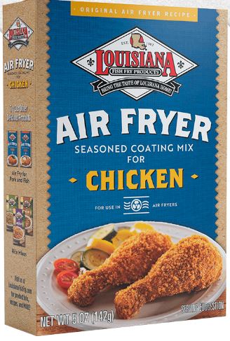 NolaCajun Louisiana Fish Fry Air Fryer Seasoned Coating Mix Chicken Louisiana Cajun Breading New Orleans