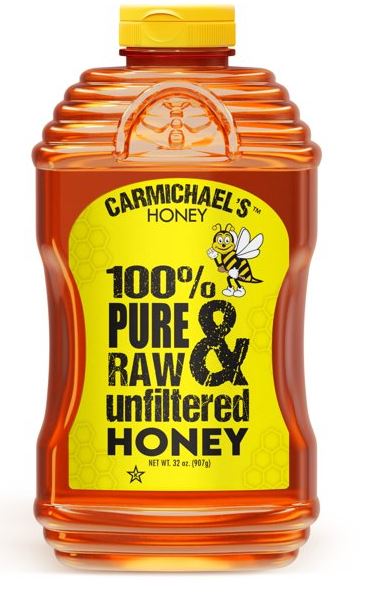 NolaCajun Carmichaels Pure and Raw Honey 32oz Louisiana Honey New Orleans