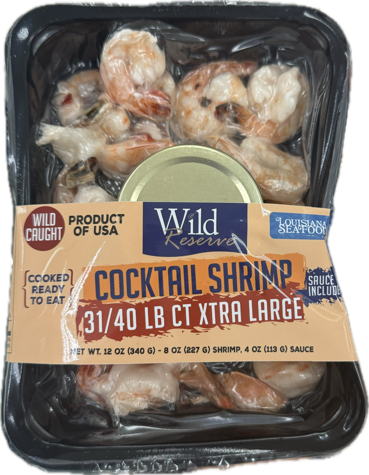 NolaCajun Wild Reserve Cocktail Shrimp with Cocktail Sauce Louisiana Seafood
