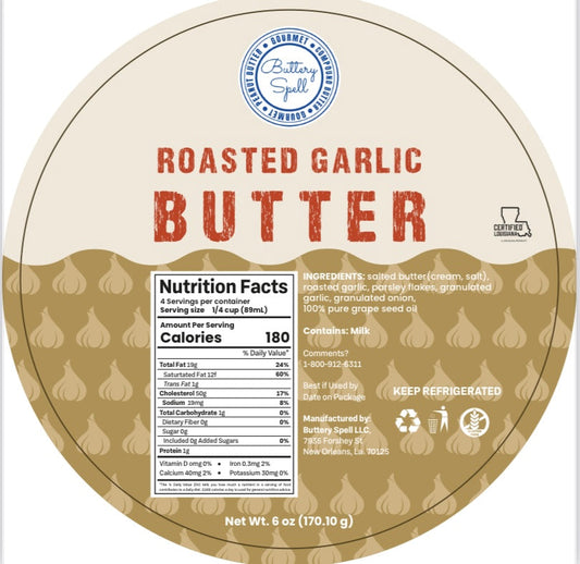 NolaCajun Buttery Spell Roasted Garlic Butter Louisiana Artisan Butter New Orleans