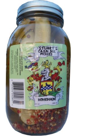 NolaCajun Stuarts Cajun Dill Pickles 28oz Louisiana Cajun Pickles New Orleans