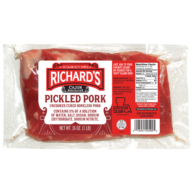 NolaCajun Richard Pickled Pork Louisiana Cajun Pickled Pork New Orleans