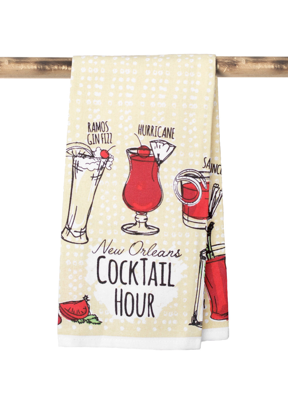 NolaCajun Kitchen Towel Cocktail Hour Louisiana Cocktail Kitchen Towel New Orleans