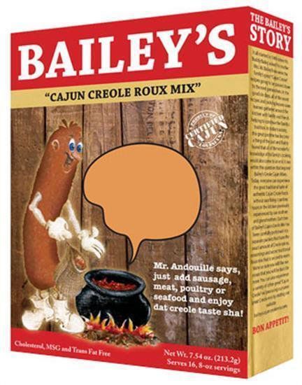 Bailey's Cajun Creole Roux Mix - Louisiana Dark Roux Base for Gumbo