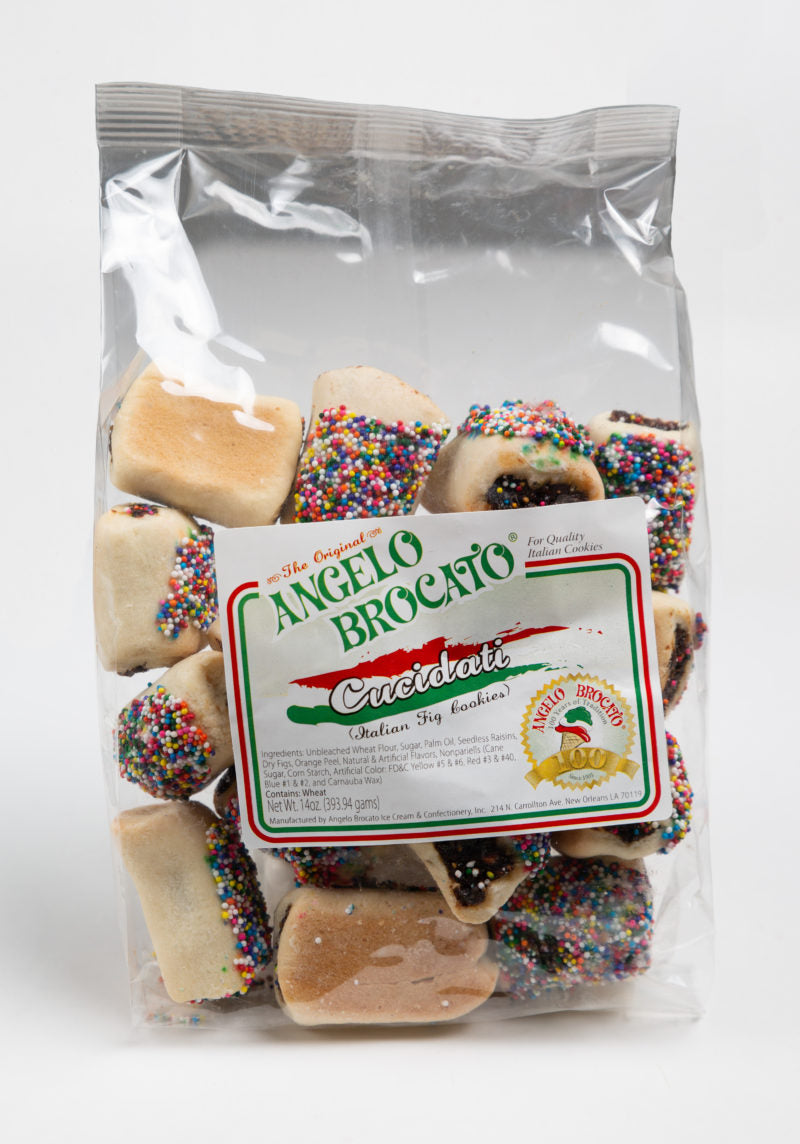 Angelo Brocato Cucidati Fig Biscotti 14oz - New Orleans Italian Bakery Fig Cookies