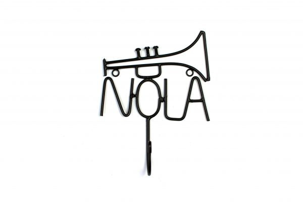 NolaCajun Nola Metal Wall Hook Louisiana Home Decor Gift