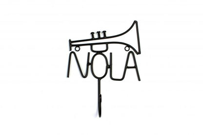 NolaCajun Nola Metal Wall Hook Louisiana Home Decor Gift