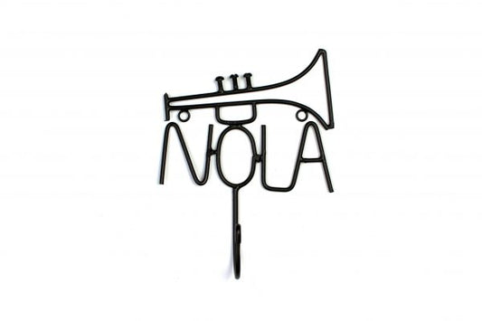 NolaCajun Nola Metal Wall Hook Louisiana Home Decor Gift