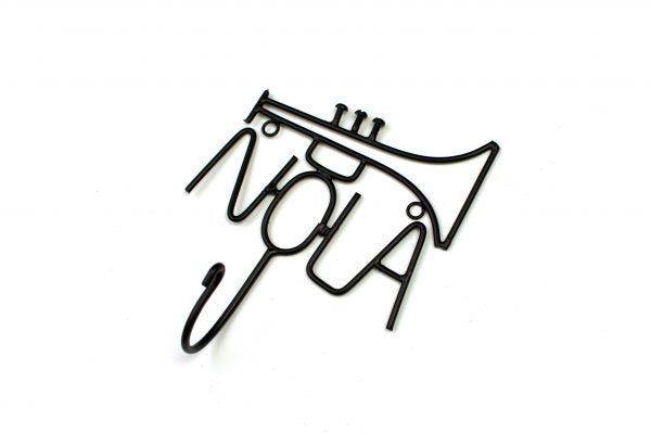 NolaCajun Nola Metal Wall Hook New Orleans Louisiana Decor