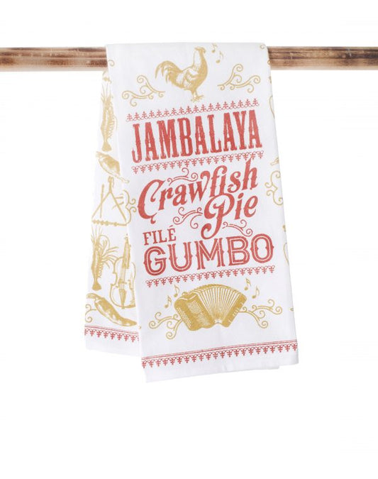NolaCajun Kitchen Towel Jambalaya Crawfish Pie Louisiana Cajun