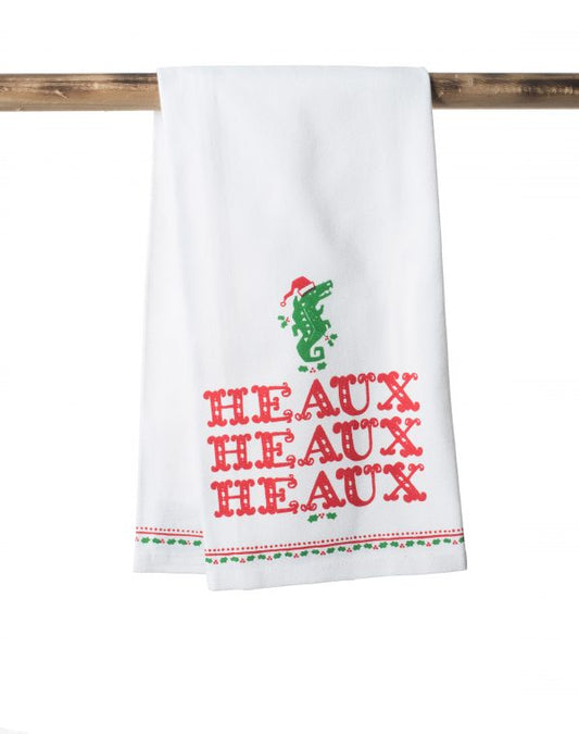 NolaCajun Kitchen Towel Heaux Heaux Heaux Louisiana Christmas Humor New Orleans