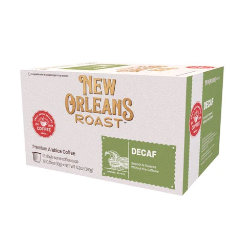 NolaCajun New Orleans Roast Single Serve Cups Decaffeinated Louisiana decaf coffee pods