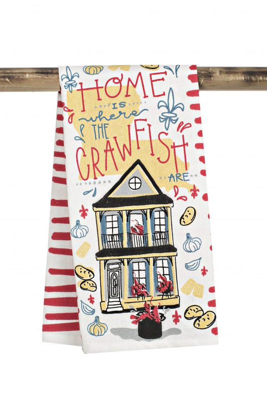 NolaCajun Kitchen Towel Home is Where the Crawfish Are Louisiana Cajun Kitchen
