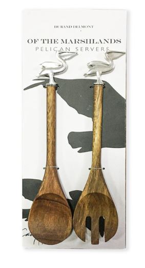 NolaCajun Wooden Pelican Salad Servers Louisiana Cajun Kitchen Decor New Orleans
