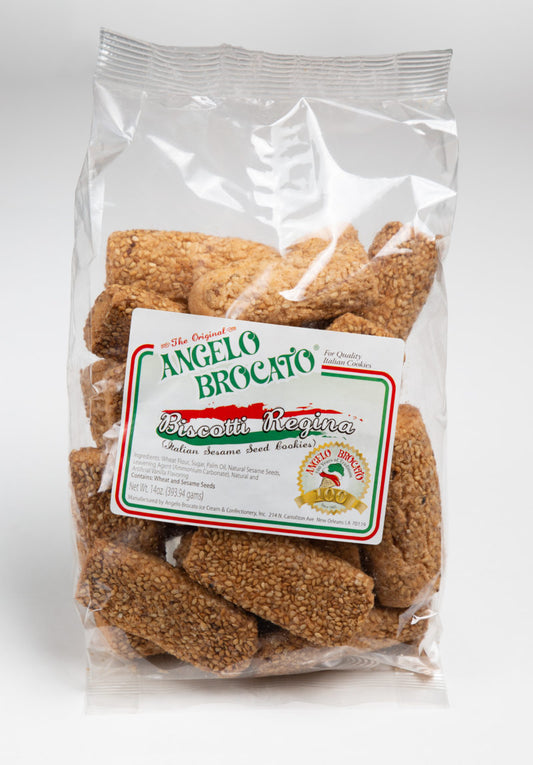 Angelo Brocato Biscotti Regina 14oz - New Orleans Italian Bakery Sesame Biscotti