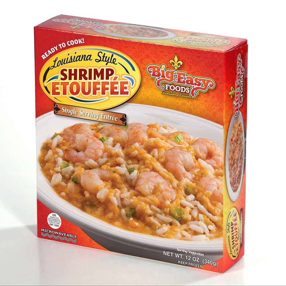 Big Easy Shrimp Etouffee Box - Louisiana Cajun Shrimp Etouffee Frozen Entree