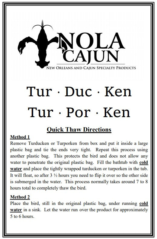 NolaCajun Turducken with Chicken Sausage Whole Bird View Louisiana Cajun Turducken