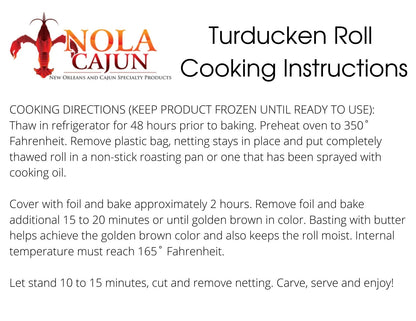 NolaCajun Turducken Roll with Jalapeno Cornbread Sliced Louisiana Cajun Turducken