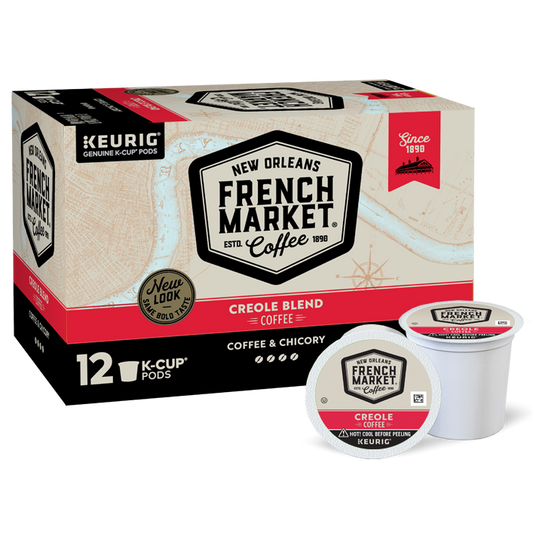 NolaCajun French Market Creole Blend Coffee Chicory Single Serve Cups Louisiana café style