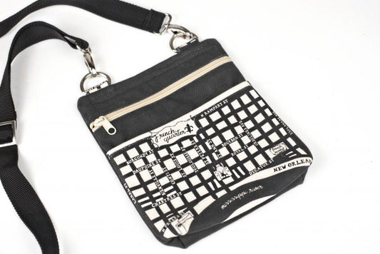NolaCajun Cross Body Purse French Quarter Map New Orleans Souvenir