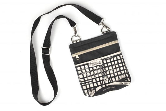 NolaCajun Cross Body Purse French Quarter Map New Orleans Louisiana