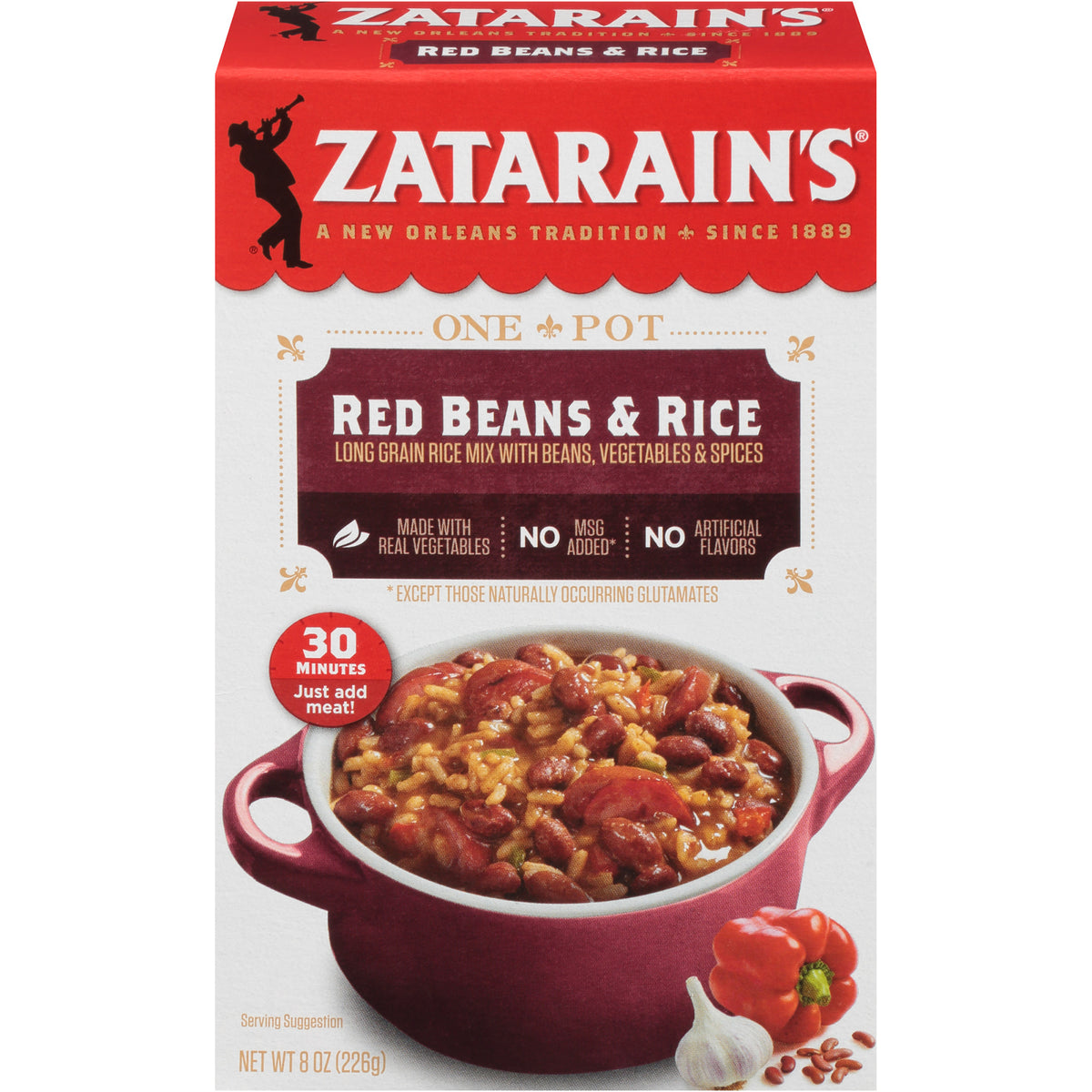 NolaCajun Zatarain's Red Beans and Rice Mix Louisiana Classic Cajun Monday Red Beans