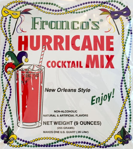 NolaCajun Franco's Hurricane Mix powdered New Orleans famous Hurricane cocktail mix