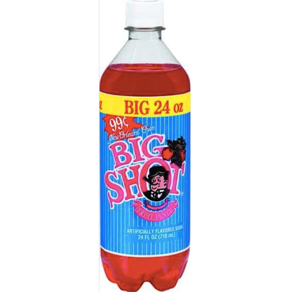 Big Shot Fruit Punch Soda 24oz - Louisiana New Orleans Flavored Soda