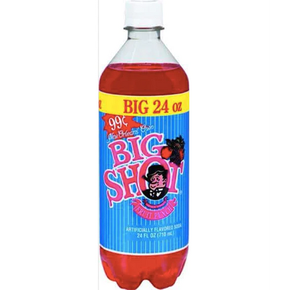 Big Shot Fruit Punch Soda 24oz - Louisiana New Orleans Flavored Soda
