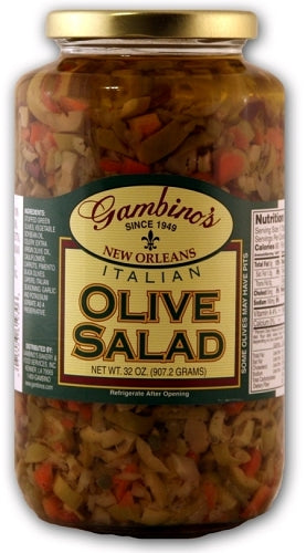 NolaCajun Gambino's Olive Salad authentic New Orleans muffaletta olive salad jar
