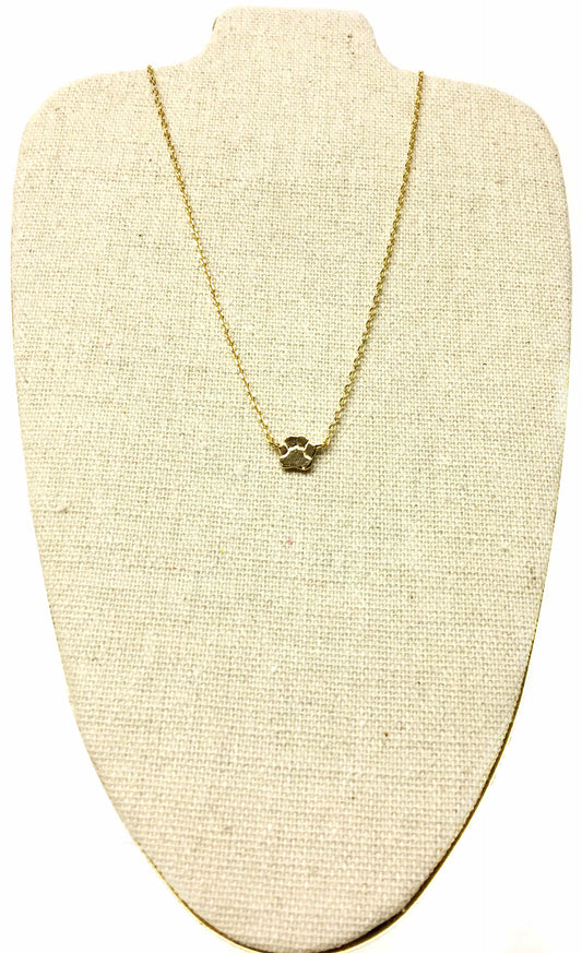 NolaCajun Gold Tiger Paw Print Necklace Louisiana LSU Tigers gold paw pendant necklace