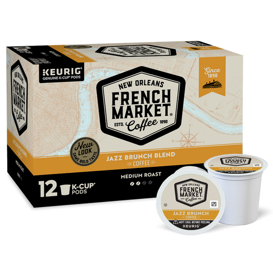 NolaCajun French Market Coffee Jazz Brunch Blend Medium Roast Single Serve Cups New Orleans