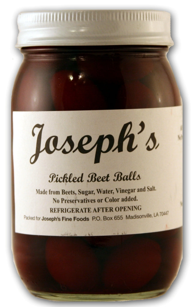 NolaCajun Joseph's Pickled Beet Balls Louisiana tangy pickled beet balls jar