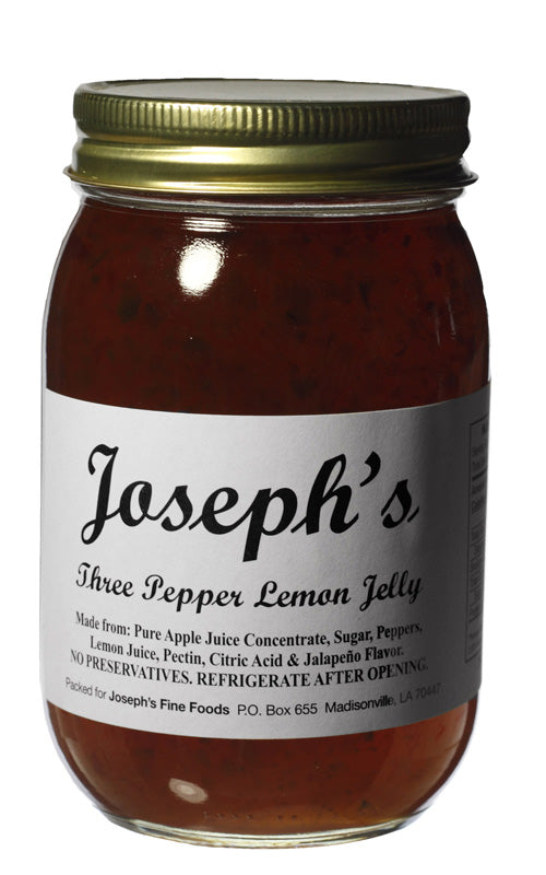 NolaCajun Joseph's Three Pepper Lemon Jelly Louisiana three pepper lemon jelly jar