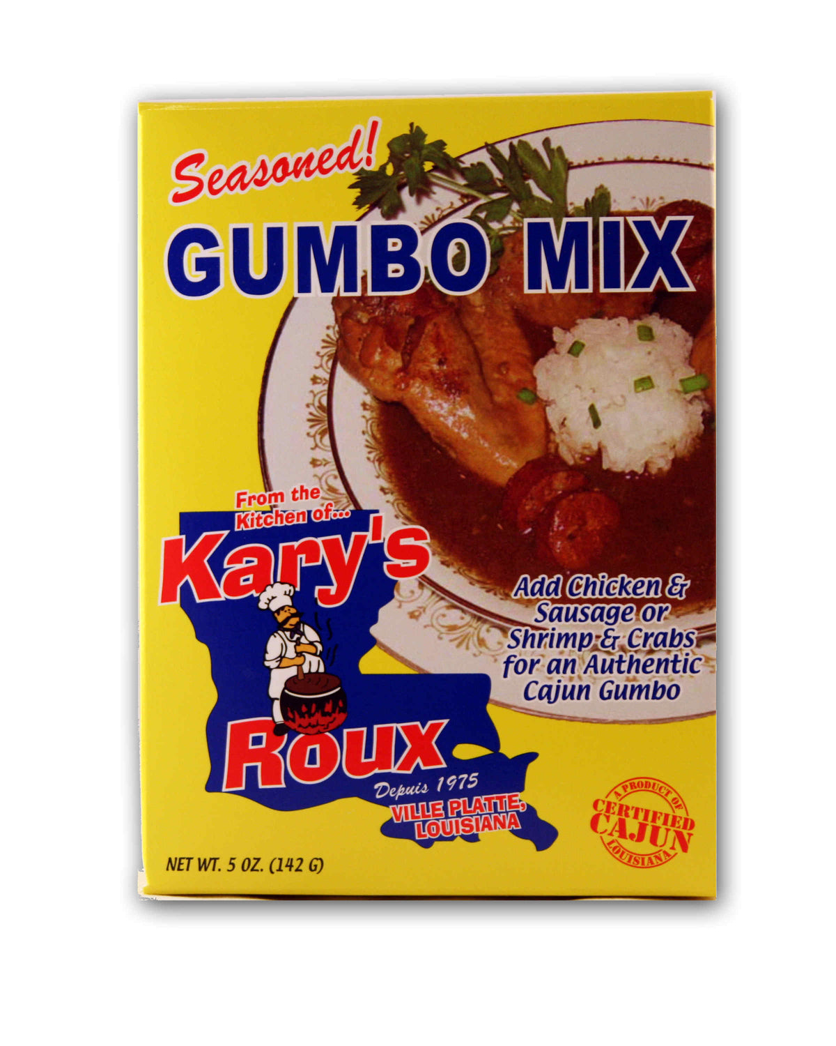 NolaCajun Kary's Gumbo Mix Louisiana authentic Cajun gumbo seasoning mix packet