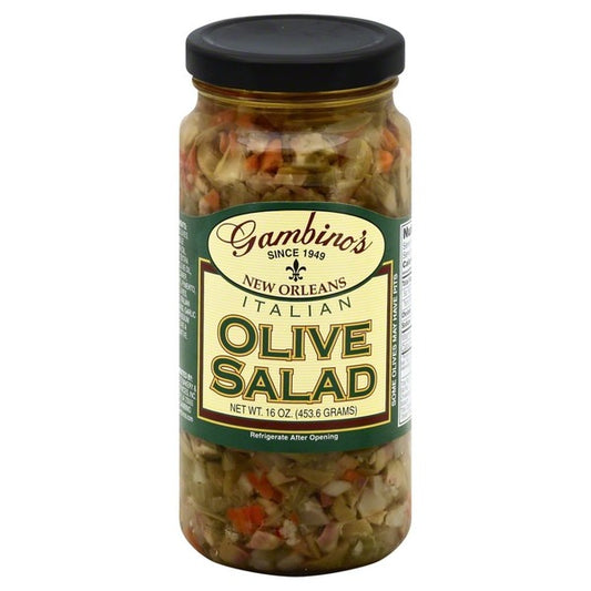 NolaCajun Gambino's Olive Salad authentic New Orleans muffaletta olive salad close-up