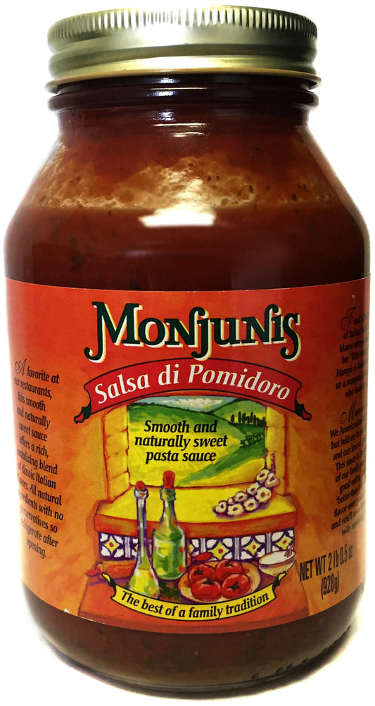 NolaCajun Monjunis Salsa di Pomidoro New Orleans Italian-Creole tomato pasta sauce jar