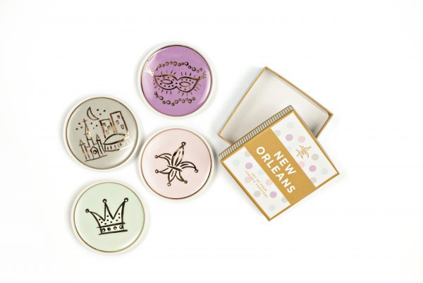 NolaCajun New Orleans Coasters Set of 4 Louisiana New Orleans Coaster Gift Set
