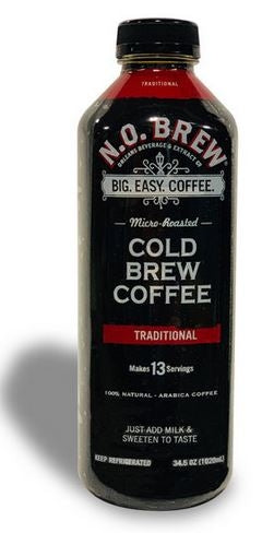 NolaCajun N.O. Brew Iced Coffee New Orleans cold brew chicory iced coffee bottle